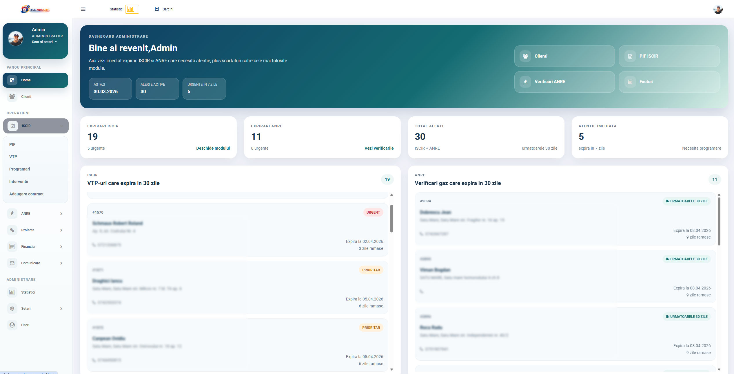 Captura aplicatiei web in cloud pentru service centrale termice, verificari si revizii gaz